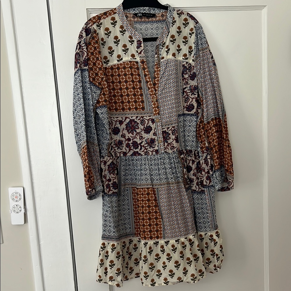 Zara Multicolored Patchwork Dress - Medium - Miss… - image 2